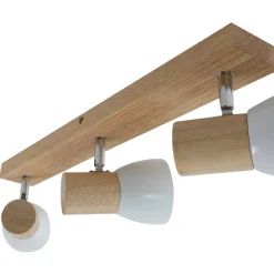 Lindby Gang|Loftlamper > loftlampe Thorin, 47 cm, 3 lyskilder, hvid, træ, E14