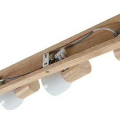 Lindby Gang|Loftlamper > loftlampe Thorin, 47 cm, 3 lyskilder, hvid, træ, E14