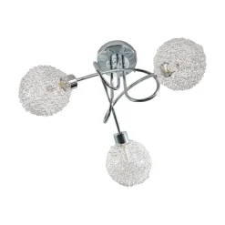 Lindby Loftlamper > loftlampe Ticino, Ø 40 cm, krom, glas, metal