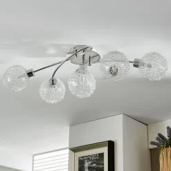 Lindby Gang|Loftlamper > loftlampe Ticino, 65 cm, 5 lyskilder, metal, glas