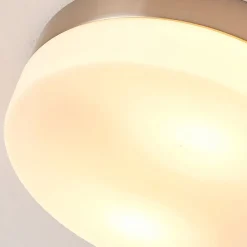 Lindby Loftlamper|Loftlamper > loftlampe til badeværelset Amilia, Ø 23,5 cm, E27, nikkel, glas