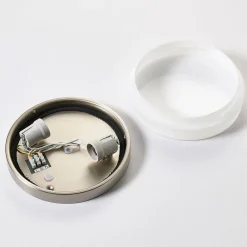 Lindby Loftlamper|Loftlamper > loftlampe til badeværelset Amilia, Ø 23,5 cm, E27, nikkel, glas