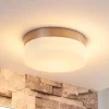 Lindby Loftlamper > loftlampe til badeværelset Amilia, Ø 18 cm, E27, nikkel, glas