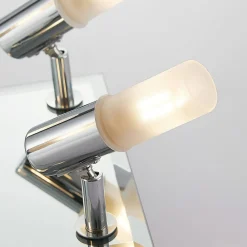 Loftlamper|Loftlamper ^ Lindby loftlampe til bad Zela, 32 cm, krom, 4 lyskilder, IP44