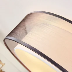 Lindby Loftlamper > loftlampe Tobia, grå, tekstil, Ø 50 cm, E27