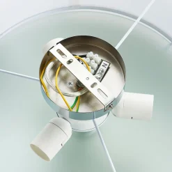 Lindby Loftlamper > loftlampe Tobia, grå, tekstil, Ø 50 cm, E27