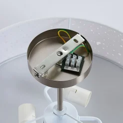 Lindby Gang|Loftlamper > loftlampe Umma, afstand, hvid, stof, Ø 50 cm, E27