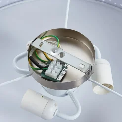 Lindby Loftlamper|Loftlamper > loftlampe Umma, grå, stof, Ø 50 cm, E27