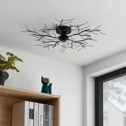 Lindby Gang|Loftlamper > loftlampe Vetki, Ø 60 cm, sort, 1 lyskilde, metal