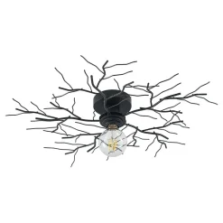 Lindby Gang|Loftlamper > loftlampe Vetki, Ø 60 cm, sort, 1 lyskilde, metal