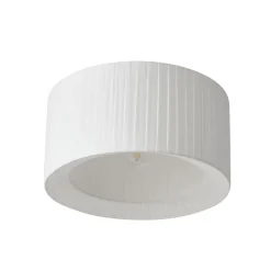 Loftlamper|Loftlamper ^ Lindby loftlampe Virelle, hvid, tekstil, Ø 40 cm, E27
