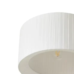 Loftlamper|Loftlamper ^ Lindby loftlampe Virelle, hvid, tekstil, Ø 40 cm, E27