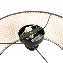 Lindby Gang|Loftlamper > Loftlampe Yaelle, Ø 40 cm, Rattan, sort, E27