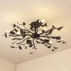 Lindby Loftlamper|Pendellamper > loftlampe Yos, 8 lyskilder, 85 cm, sort-guld, E14