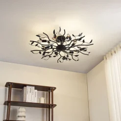 Lindby Loftlamper|Loftlamper > loftlampe Yos, 10 lyskilder, 95 cm, sort-guld, E14