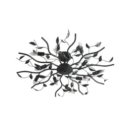Lindby Loftlamper|Loftlamper > loftlampe Yos, 10 lyskilder, 95 cm, sort-guld, E14