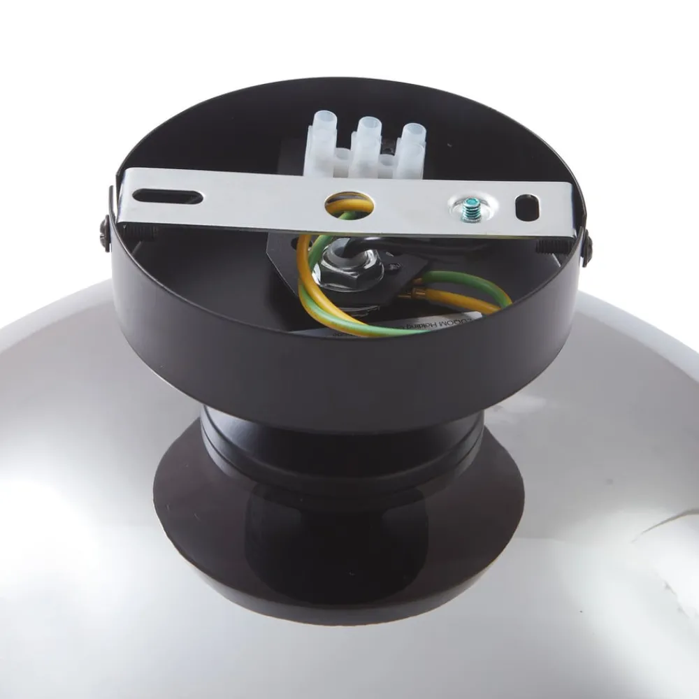 Lindby Gang|Loftlamper > loftlampe Zehra, Ø 28 cm, røgfarvet grå, glas