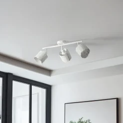 Lindby Spotlights > loftslampe Aralena, hvid, 3 lyskilder, længde 70,5 cm