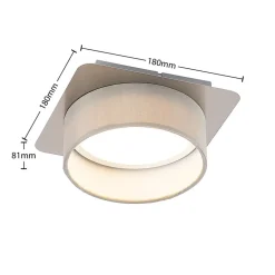 Lindby Loftlamper > loftslampe Aviola, metal, tekstil, 18 cm lang