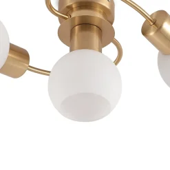 Lindby Gang|Loftlamper > loftslampe Ciala, 3-lys, messingfarvet, glas