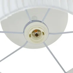 Lindby Loftlamper > loftslampe Eryndor, hvid, tekstil, Ø 47 cm, E27