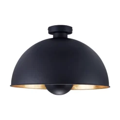 Lindby Loftlamper > loftslampe Lya, Ø 40 cm, sort-guld, metal