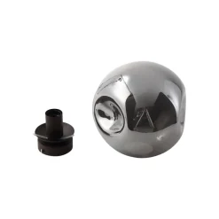 Lindby Loftlamper|Loftlamper > loftslampe Valentina, E27, røggrå, glas, Ø 25 cm