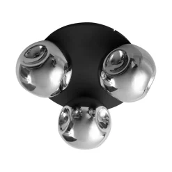 Loftlamper|Loftlamper ^ Lindby loftslampe Valentina, E14, grå, glas, Ø 36,6 cm