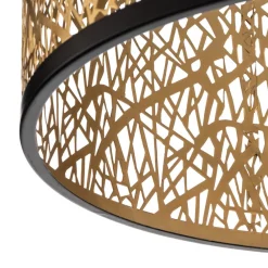 Lindby Loftlamper|Pendellamper > loftslampe Yonah, guldfarvet, metal, Ø 40 cm, E27