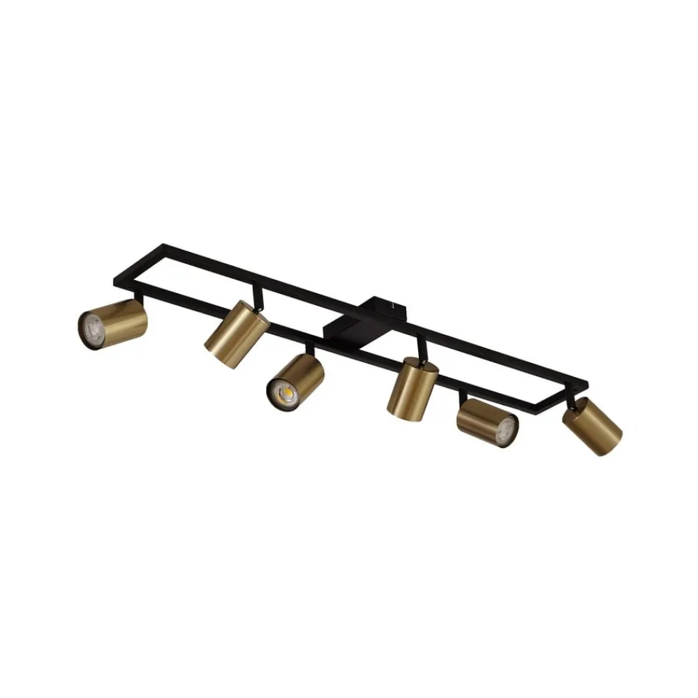 Lindby Gang|Loftlamper > loftspot Bravius, messing, 6 lyskilder, jern