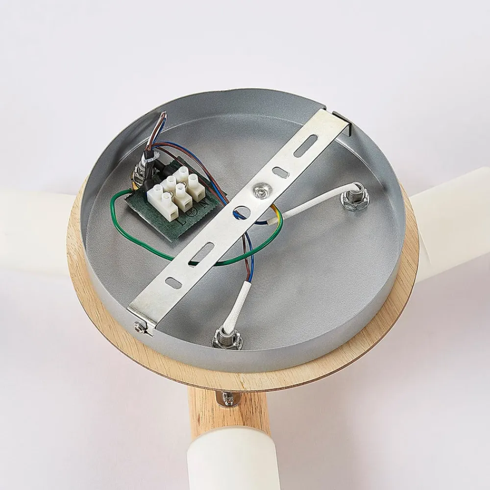 Loftlamper|Pendellamper ^ Lindby loftspot Christoph, 20 cm, 3 lyskilder, træ, rondel