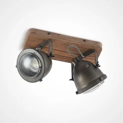 Gang|Loftlamper ^ Lindby loftspot Farovi, sort, 27 cm, 2 lyskilder, GU10
