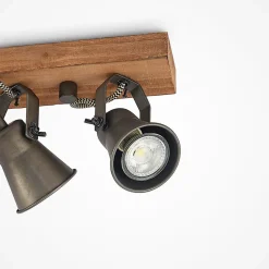 Lindby Loftlamper > loftspot Grandesa, 35 cm, 4 lyskilder, træ, metal