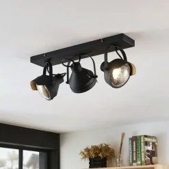 Lindby Loftlamper|Loftlamper > loftspot Henega, 52 cm, sort, 3 lyskilder