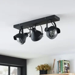 Lindby Loftlamper|Loftlamper > loftspot Henega, 52 cm, sort, 3 lyskilder