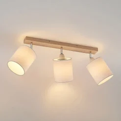 Lindby Gang|Loftlamper > loftspot Imarin, 56 cm, 3 lyskilder, hvid, træ