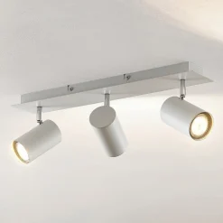 Gang|Loftlamper ^ Lindby loftspot Joffrey, 49 cm, hvid, 3 lyskilder, GU10