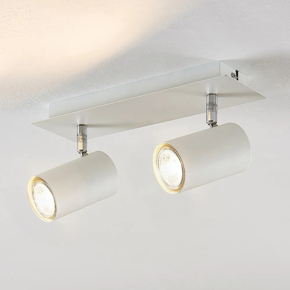 Lindby Gang|Loftlamper > loftspot Joffrey, 31 cm, 2 lyskilder, hvid, GU10