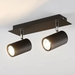 Lindby Gang|Loftlamper > loftspot Joffrey, 31 cm, 2 lyskilder, sort, GU10