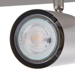 Loftlamper|Loftlamper ^ Lindby loftspot Joffrey, 116 cm, nikkel, 6 lyskilder, GU10