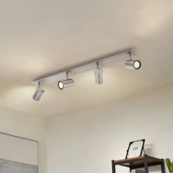Lindby Loftlamper|Loftlamper > loftspot Joffrey, 80 cm, nikkel, 4 lyskilder, GU10