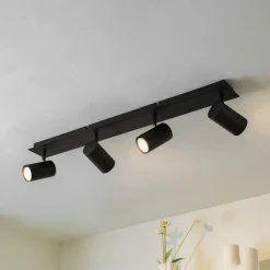 Lindby Loftlamper|Loftlamper > loftspot Joffrey, 80 cm, sort, 4 lyskilder, GU10