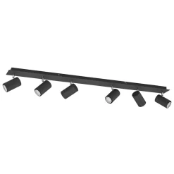 Lindby Gang|Loftlamper > loftspot Joffrey, 116 cm, sort, 6 lyskilder, GU10