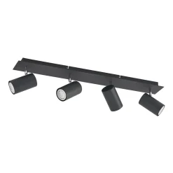 Gang|Loftlamper ^ Lindby loftspot Joffrey, 70 cm, sort, 4 lyskilder, GU10