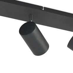 Gang|Loftlamper ^ Lindby loftspot Joffrey, 70 cm, sort, 4 lyskilder, GU10
