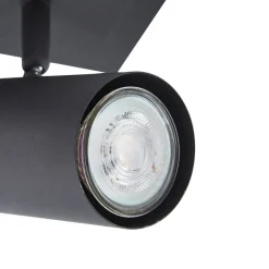 Gang|Loftlamper ^ Lindby loftspot Joffrey, 70 cm, sort, 4 lyskilder, GU10