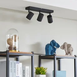 Lindby Arbejdsrum/Kontor|Gang > loftspot Jorell, 35 cm, sort, 3 lyskilder, metal