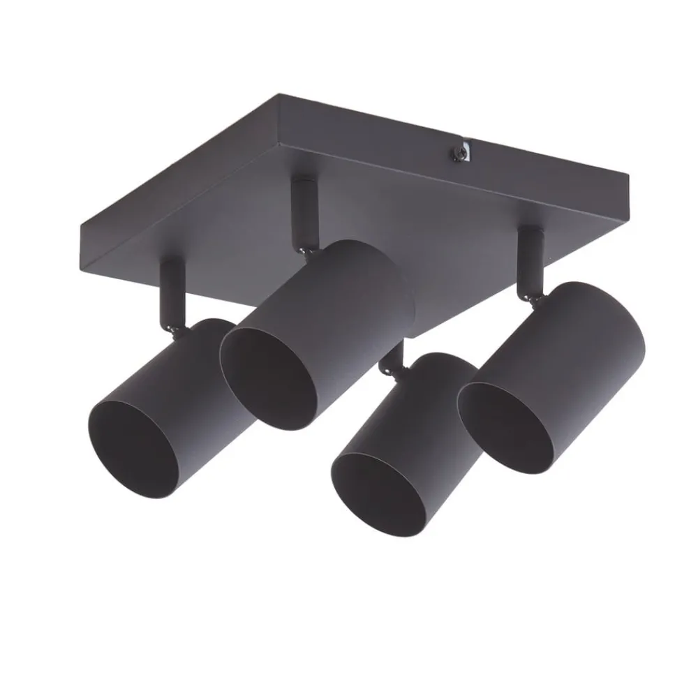 Lindby Arbejdsrum/Kontor|Gang > loftspot Jorell, sort, 20 cm, sort, 4 lyskilder.