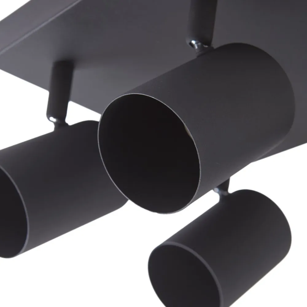 Lindby Arbejdsrum/Kontor|Gang > loftspot Jorell, sort, 20 cm, sort, 4 lyskilder.