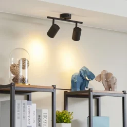 Arbejdsrum/Kontor|Gang ^ Lindby loftspot Jorell, sort, 31 cm, 2 lyskilder, GU10